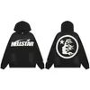 2023 Hellstar Hoodie Designer Hoodie Graphic Tracksuit Clothing Clothes Hipster Washed Fabric Street Graffiti Lettering Foil Print Vintage Loose Tracksuit YK
