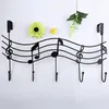 Hooks Hanger Hook Musical Note Stijl Space-Saving gemakkelijk om fijn vakmanschap te installeren Geweldige smeedijzeren kleding hangende rekbenodigdheden