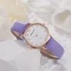 Zegarek zegarowy kobiety okrągłe tarcza elegancka kobieta zegarek kreatywny design kwarc skórzany pasek prezenty relojes para mujer