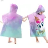 Handelsrockar Superfine Fiber Quick Dry Children Bathrobe Handduk Absorberande strandbarn Badrobe Beach Windproof Beach Clothl231123