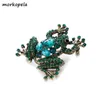 Spille Spille Morkopela Rana Verde Spilla di Cristallo Animale Per Le Donne Vintage Strass Designer Pin GiftPins Kirk22