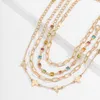 Bracelets à maillons 4 pièces/ensemble femmes mode coloré cristal papillon pour or doux strass chaîne Bracelet à breloques bijoux