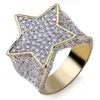 Women Men Wholesale Hip Pop Vintage Pentagram Gold Rings Five Star Pentacle Fashion Casual Personalized Dainty Luxury Ring