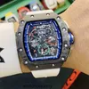 Luxe horloges Mill voor Richa Mechanisch herenhorloge Rm11-04 Zwitsers automatisch uurwerk Saffierspiegel rubberen band Zwitsers merk Designer Sport