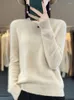Women's Sweaters 2023 Women Pure Merino Wool Knitted Sweater Autumn Winter Fashion O-Neck Top Cashmere Warm Pullover Seamless Jumper Clothes