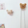 1PC Wood Bear Key Bag Coat Hook Multifunction Wall Decoration Organizer Hanger Hook Animal Plush Hallway Door Storage Rack Hook Shelf