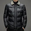 Men s jackor ljus lyxjacka bomullsrock ull krage utkläder fast färg hatlös mode trend vinter koreansk vindtät varm 231123