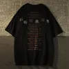 남자 Tshirts 레트로 아메리칸 패션 브랜드 짧은 슬리브 트 셔츠 남성 느슨한 다목적 ins 유럽 스타일 하프 탑 230422