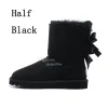 호주 호주 클래식 wam 부츠 병 Li Womens Mini Half Lies Snow Boot USA GS 겨울 풀 모피 솜털 모피 wggs 새틴