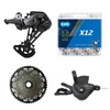 Dérailleurs de vélo Shimano Deore M6100 1x12 vitesses Groupset 12 levier de changement de vitesse droit chaîne de cheville RD Sunshine Cassette T 50T 52T 231122