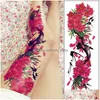 Temporary Tattoos Fl Arm Tattoo Sleeves Peacock Peony Dragon Skl Designs Waterproof Cool Men Women Stickers Body Art Paints Drop Del Dhklu