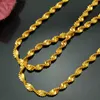 Kedjor vamoosy bröllopskedja 24k guldplätering rep koppar halsband för kvinnor män modedesign smycken gåva