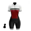 Racing Set Women's Pro Team Customization Bibshort Cycling Jersey Jumpsuits Wear Breattable Triathlon Jumpsuit