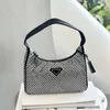 Luxury Designer Shiny rhinestone crystal bags Womens fashion diamond handbags Totes purse Underarm bag mens lady hobo Cross Body Shoulder armpit Clutch pink Bags