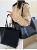 Shopping Bags Large Capacity Tote Bag Women Shopping Bags Korean PU Leather Handbags Single-shoulder Ladies Retro Reusable Laptop Bolso Mujer 231123