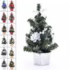 Christmas Decorations Decoration Tree Ornament Miniature PVC Portable Table 20cm Artificial Desk Festival Useful Accessories