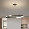 Hängslampor enkla matsalskronor Modern ring levande lampa personligt hembordsljus i sovrummet