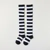 Kadın Çoraplar Siyah Mavi Pembe Çizgili 80D Velvet Uyluk Yüksek Çoraplar Seksi Cosplay Lingerie Sevimli Lolita Öğrükliler Çorap