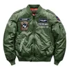 Мужские куртки Мужская куртка в стиле хип-хоп Высокое качество Толстая армейская темно-белая военная мотоциклетная куртка Ma-1 Pilot Мужская куртка-бомбер 231122