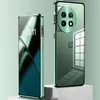 Spännetemperat glasmagnetiska adsorptionsfall för OnePlus 11 Ace 2 2V Aluminium Frame -telefonskydd