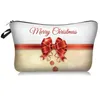 Décorations de Noël Cadeaux du Nouvel An Joyeux Noël Père Noël Bonhomme de neige Impression Sac cosmétique Multifonctionnel Rangement Sacs de maquillage Sac à main SN4511