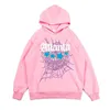 Cheap Wholesale Spider Hoodies Young Thug 555555 Angel Pullover Pink Red Hoodie Hoodys Pants Men Sp5ders Printing Sweatshirts Top quality Many Colors