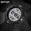 ساعة Wristwatches Military Sport Watch Mens Clock Fashion العلامة التجارية Sanda Digital Wristwatch Countdown Watches Hour Hour Relogio Maschulino