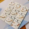 Stud Earrings Ms Betti 316L Mini Set Rose Gold Color For Women And Girls Mixed 2023 Trendy Jewelry Gift 3prs/set