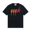 23ss Designer Stilista magliette Uomo Moda Arcobaleno Lettera Stampa T-shirt Uomo Donna Maniche corte Hip-hop Streetwear T-shirt in cotone Euro Taglia S-xlb7k3