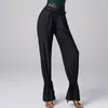 Bühnenabnutzung Latin Dance Hosen für Frauen mit hoher Taille Laterne Modern National Standard Kleidung Chacha Rumba Practice DQL8181