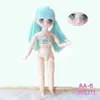 Bonecas Anime 3D Olhos BJD Boneca Corpo 1/6 Manga Rosto Esférico Joint Nu Haploid Boneca com Cabelos Variados Acessórios para Meninas Brinquedos 231122