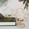 Kerzenhalter, kreativer Weihnachts-Eisen-Kerzenständer, modischer goldener Stern, leicht zu reinigen, Schmiedehandwerk, Weihnachtsbaum