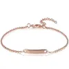 Bracelets de charme Bracelet de barre vierge en acier inoxydable Gold Can Nom personnalisé Id Bracelets de charme initial pour femmes Personnaliser les bijoux Meilleur Dhlsr