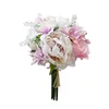 Decorative Flowers 1 Bouquet Artificial Peony Rose Flower Wedding Party Home El Cafe Decoration