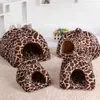 kennels pens Cute Strawberry Pet Dog Cat House Foldable Warm Soft Winter Bed Sofa Cave Puppy Kennel Nest For Small Dogs Cats 231123