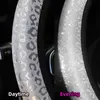 Steering Wheel Covers Bright Car Auto Cover Braid On Without Inner Ring Elastic For 37-38 Cm 14.5 Inch -15Inch M Size