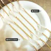 Colliers de perles d'eau douce irrégulières classiques Minar pour femmes en gros 14K véritable plaqué or en laiton haricots brins ras de cou
