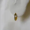 Hoop kolczyki złota kolor mikro utwardzony sześcienna cyrkonia clear cz geometryczne małe mini wielokrotnie przekłujące kolczyki