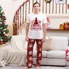 Bijpassende outfits voor gezinnen Bijpassende outfits voor gezinnen Kerst Pyjamaset voor ouders en kinderen Cartoon bedrukt Huiskleding Korte mouwen Homewear pak H1263 231123
