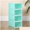 Aufbewahrungsboxen Bins Schuhe Set Mticolor faltbare Schuh Kunststoff klar Home Rack Organizer Stapel Display Box 30 Stück Drop Lieferung Garten Hou Dhwpr