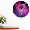 Wandklokken Dream Catcher Wolf Eagle Paars 3D Klok Modern Design Woonkamer Decoratie Keuken Kunst Horloge Home Decor