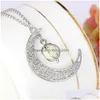 Colliers pendentif lueur dans le noir pendentif collier lumineux lune médaillon colliers bijoux de mode pour femmes enfants cadeau livraison directe J Dhgmj