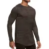 Lu – tenue de Yoga pour hommes, T-shirt de Sport à manches longues, vêtements d'entraînement serrés, vêtements de Fitness élastiques à séchage rapide, T-06