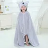 Serviettes Robes 70*120 cm enfant en bas âge enfants serviettes à capuche nouveau-né bébé peignoir serviette de bain couverture chaud sommeil lange d'emmaillotage pour bébé garçons filles L231123