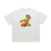 Homens e mulheres camisetas shirtslawfoo primavera/verão China-chic marca americana de desenho animado impressão meio alto colarinho solto de casal de camisetas