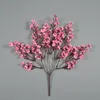 Idées de nouveaux produits de haute qualité 5 fourchettes BabysBreath fleur artificielle en soie petit Bouwuet décoratif Design moderne en plastique fleur de prunier décoration de fête à la maison