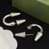 Luxus G Buchstaben Designer Marke Stud Ohrringe Retro Vintage Kupfer wirbelsäule Ohr Ringe Schmuck für Frauen männer Party2024 Geschenk