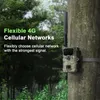 Hunting Caméras 4G LTE Camera App 24MP Trail cellulaire IR Mouvement de vision nocturne Activé IP66 IP66 pour la surveillance de la faune 231123
