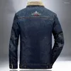 Vestes pour hommes 2023 hiver hommes veste en jean manteau chaud jean velours vêtements d'extérieur vêtement mode 4XL