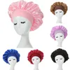 Chapeau de nuit en Satin à large bande pour femmes et filles, couleur unie, bonnets de sommeil élastiques, Bonnet de soins capillaires, accessoires de mode SN4370